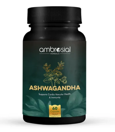 Ambrosial Ashwagandha 500 mg | Manage Anxiety & Stress Relief | Energy & Endurance| Immune Support -60 Capsules | 100% VEG ✔️Ambrosial Ashwagandha 500 mg - Energy & Immune Booster, 60 veg capsules. ✔️Ambrosial Ashwagandha 500 mg - Energy & Immune Booster, 120 veg capsules. ✔️Improves Blood Flow | Reduces Cortisol Levels | Boosts Fertility in Men. ✔️Made with 100% pure, natural, and edible herbs in the most hygienic way. ✔️Great for heart health & reduces stress & anxiety. About this Product The ancient adaptogenic herb, Ashwagandha is a great energy booster for both males and females. Ambrosial’s Ashwagandha herbal capsules are one of the best sources of strengthening immunity. Acknowledged for its anti-cancer properties, Ashwagandha may help you get rid of free radicals produced in the human body due to an unhealthy lifestyle. Ashwagandha has been referred to as one of the best herbs when it comes to stimulating sexual desire in both men and women. It has proven to be beneficial in improving fertility and vigor in men. Ambrosial’s pure Ashwagandha capsules are made from 100% pure, natural, and edible herbs in the most hygienic way. It has therapeutic characteristics such as anti-inflammatory effects which may help improve your cardiovascular health. Referring to Ashwagandha’s anti-inflammatory properties, it may also reduce the level of triglycerides in the blood. Ambrosial ensures the best quality of these organic Indian ayurvedic herbal tablets and are constantly being taken care of from the purchasing of raw materials to the packaging of the product. Benefits of Ashwagandha Boosts Fertility in Men: In today’s world, we are not able to lead the healthy lifestyle that our body requires which also affects the sexual desire and fertility in individuals. Ashwagandha has been used as a reliable source in increasing men’s fertility since ancient times. Acts as a Great Energy Booster: Ashwagandha may boost energy levels to a great extent as it contains active compounds that help in improving the absorption of nutrients and minerals in the body. Manage Stress and Anxiety: Regular consumption of Ashwagandha in a required quantity may reduce the cortisol levels that are responsible for causing stress in the body. Thus, it helps to reduce the level of stress and anxiety. May Improve Heart Health: Ashwagandha is known for its anti-inflammatory characteristics that may help in lowering the level of triglycerides in the blood resulting in a reduced cholesterol level. This may lead to a healthy heart. Ambrosial Ashwagandha 500 mg online within United Kingdom, including England, Scotland, Wales and Northern Ireland, etc.