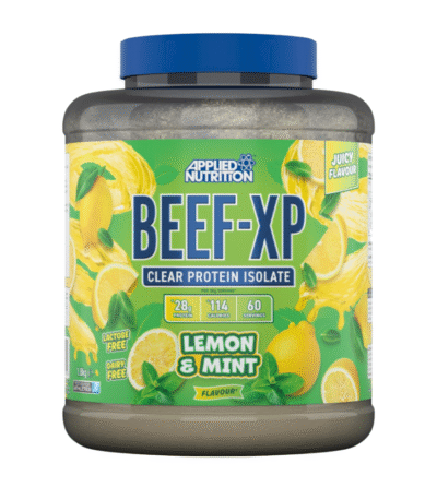 BEEF-XP CLEAR HYDROLYSED BEEF PROTEIN 1.8KG 60 SERVINGS BEEF-XP بروتين لحم البقر المتحلل 1.8 كجم 60 حصة مواصفات المنتج لأي شخص يتطلع إلى زيادة تناول البروتين اليومي وخاصةأولئك الذين يتجنبون اللاكتوز ومنتجات الألبان في نظامهمالغذائي ويبحثون عن مصدر بديل للبروتين. نوفر لك المكملالغذائي BEEF-XP بروتين لحم البقر المتحلل 1.8 كجم 60 حصة اطلبه الان واستمتع بأفضل الأسعار. Beef-XP هو مصدر بروتين خالٍ من منتجات الألبان وهوعبارة عن لحم بقري متحلل بنسبة 100٪ من الأبقار. يوفر أكثر من 27 جرامًا من البروتين لكل وجبة ويحتوي علىمجموعة شاملة من الأحماض الأمينية التي توفر جميعالأحماض الأمينية الأساسية (EAAs). يحتوي Beef-XP على نسبة عالية من البروتين (97%) ومحتوى منخفض من الدهون وخالي من السكر مما يجعله مكملاً مثاليًا لوجبة البروتين لأي شخص يتطلع إلى تجنب اللاكتوز وتقليل محتوى الدهون والسكر في نظامه الغذائي. مميزات المنتج ● نكهات جديدة ومحسنة ● 100% بروتين لحم بقري متحلل ● أكثر من 27.72 جرامًا من البروتين لكل وجبة ● خالي من اللاكتوز ومنتجات الألبان ● يساهم في نمو الكتلة العضلية ● خلطة مثالية وطعم رائع ● تم اختباره للرياضيين ● منتج حلال معتمد طريقة الاستخدام قم بخلط ملعقة واحدة (30 جم) إلى 300 مل من الماء أو الحليبفي شاكر التغذية التطبيقية في أي وقت من اليوم لزيادة تناول كاليومي من البروتين. أفضل وقت لاستخدام بعد التمرينات: يعتبر استهلاك "BEEF-XP بروتين لحمالبقر المتحلل بشكل واضح" بعد التمرينات وجبة مثاليةلتعزيز عملية التعافي العضلي وتقوية الأنسجة العضلية بعدالتمارين الشاقة. قبل النوم: بعض الأشخاص يفضلون تناول"BEEF-XPبروتين لحم بشكل واضح" قبل النوم لتوفيرالبروتينات اللازمة لعملية التجديد العضلي التي تحدث أثناءالنوم. القيمة الغذائية لكل حصة (30 جرام) ● السعرات الحرارية: 114 سعرة حرارية ● الدهون:0.54 جرام ● الكربوهيدرات: 0.66 جرام ● الألياف الغذائية: 0.20 جرام ● السكريات: 0 جرام ● البروتين: 27.72 جرام خالي من اللاكتوز. اقتراحات للإضافات يمكن خلط Beef-XP مع الكرياتين وفي العديد من الوصفات الأخرى خالي من اللاكتوز تخزين المنتج قم بتخزين هذا المنتج في مكان بارد وجاف الشركة المصنعة Applied Nutrition بلد المنشأ المملكة المتحدة
