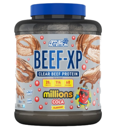 BEEF-XP CLEAR HYDROLYSED BEEF PROTEIN 1.8KG 60 SERVINGS BEEF-XP بروتين لحم البقر المتحلل 1.8 كجم 60 حصة مواصفات المنتج لأي شخص يتطلع إلى زيادة تناول البروتين اليومي وخاصةأولئك الذين يتجنبون اللاكتوز ومنتجات الألبان في نظامهمالغذائي ويبحثون عن مصدر بديل للبروتين. نوفر لك المكملالغذائي BEEF-XP بروتين لحم البقر المتحلل 1.8 كجم 60 حصة اطلبه الان واستمتع بأفضل الأسعار. Beef-XP هو مصدر بروتين خالٍ من منتجات الألبان وهوعبارة عن لحم بقري متحلل بنسبة 100٪ من الأبقار. يوفر أكثر من 27 جرامًا من البروتين لكل وجبة ويحتوي علىمجموعة شاملة من الأحماض الأمينية التي توفر جميعالأحماض الأمينية الأساسية (EAAs). يحتوي Beef-XP على نسبة عالية من البروتين (97%) ومحتوى منخفض من الدهون وخالي من السكر مما يجعله مكملاً مثاليًا لوجبة البروتين لأي شخص يتطلع إلى تجنب اللاكتوز وتقليل محتوى الدهون والسكر في نظامه الغذائي. مميزات المنتج ● نكهات جديدة ومحسنة ● 100% بروتين لحم بقري متحلل ● أكثر من 27.72 جرامًا من البروتين لكل وجبة ● خالي من اللاكتوز ومنتجات الألبان ● يساهم في نمو الكتلة العضلية ● خلطة مثالية وطعم رائع ● تم اختباره للرياضيين ● منتج حلال معتمد طريقة الاستخدام قم بخلط ملعقة واحدة (30 جم) إلى 300 مل من الماء أو الحليبفي شاكر التغذية التطبيقية في أي وقت من اليوم لزيادة تناول كاليومي من البروتين. أفضل وقت لاستخدام بعد التمرينات: يعتبر استهلاك "BEEF-XP بروتين لحمالبقر المتحلل بشكل واضح" بعد التمرينات وجبة مثاليةلتعزيز عملية التعافي العضلي وتقوية الأنسجة العضلية بعدالتمارين الشاقة. قبل النوم: بعض الأشخاص يفضلون تناول"BEEF-XPبروتين لحم بشكل واضح" قبل النوم لتوفيرالبروتينات اللازمة لعملية التجديد العضلي التي تحدث أثناءالنوم. القيمة الغذائية لكل حصة (30 جرام) ● السعرات الحرارية: 114 سعرة حرارية ● الدهون:0.54 جرام ● الكربوهيدرات: 0.66 جرام ● الألياف الغذائية: 0.20 جرام ● السكريات: 0 جرام ● البروتين: 27.72 جرام خالي من اللاكتوز. اقتراحات للإضافات يمكن خلط Beef-XP مع الكرياتين وفي العديد من الوصفات الأخرى خالي من اللاكتوز تخزين المنتج قم بتخزين هذا المنتج في مكان بارد وجاف الشركة المصنعة Applied Nutrition بلد المنشأ المملكة المتحدة