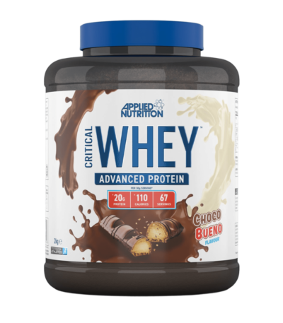 21 جرام بروتين | 109 سعرات حرارية | 67 وجبة مكمل غذائي مشروب غني بالبروتين مع مُحلي 2 كجم تم تطوير بروتين Critical Whey™ باستخدام مزيج فريد من نوعه من مركّز بروتين مصل اللبن، وعزل بروتين مصل اللبن، وبروتين مصل اللبن المحلل بالماء. يتم إنتاج مركّز بروتين مصل اللبن من خلال تقنية الترشيح الفائق التي تحتوي على مستويات عالية من البروتين والأحماض الأمينية المتفرعة السلسلة (BCAAs). يعتبر عزل بروتين مصل اللبن من أعلى أنواع البروتين جودة ويتم إنتاجه باستخدام الترشيح الدقيق المتقاطع. بروتين مصل اللبن المحلل بالماء هو بروتين مهضوم مسبقًا يتم تفكيكه إنزيميًا إلى ببتيدات. تدعم هذه البروتينات ذات القيمة البيولوجية العالية وسهلة الهضم نمو العضلات والحفاظ عليها.¹ يوفر بروتين Critical Whey™ 21 جرامًا من البروتين المشتق من الأبقار التي تتغذى على العشب، و4.8 جرام من BCAAs الطبيعية و4 جرام من الجلوتامين لكل وجبة. تم اعتماد بروتين Critical Whey™ على أنه حلال ويشكل مشروبًا رائعًا المذاق - فقط أضفه إلى الماء أو الحليب قليل الدسم. INFORMED SPORT - PROFESSIONAL يتم اختبار كل دفعة من هذا المنتج بحثًا عن المواد المحظورة بموجب برنامج Informed-Sport. تخضع المنتجات لاختبارات صارمة في مختبر معتمد وفقًا لمعيار ISO 17025 لتوفير أعلى مستوى من الضمان للرياضيين الذين تم اختبارهم.